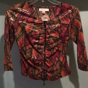 Western snake skin fitted top